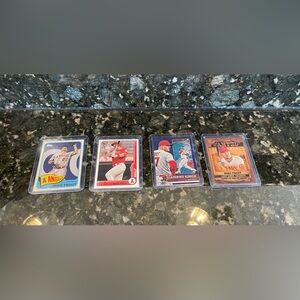 4 Mike Trout MLB trading cards